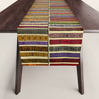 Whimsigothic Dark Academia Vintage Ornate Antique Books on Bookshelves Table Runner Gallery Image 1