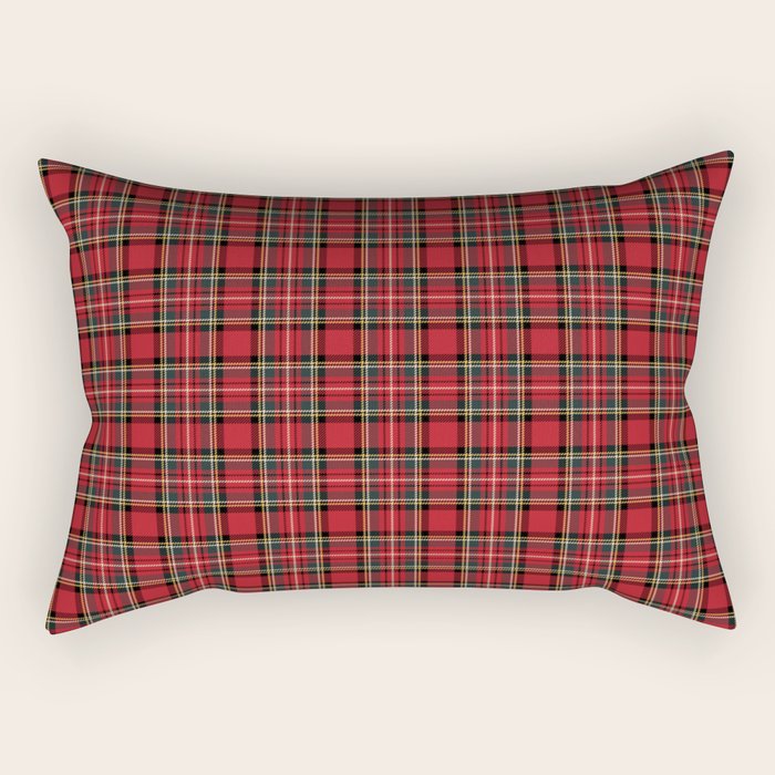 RED TARTAN â Royal Stewart inspired | Collection : Plaid âs not dead â Classic Punk Prints Rectangular Pillow Gallery Image 2