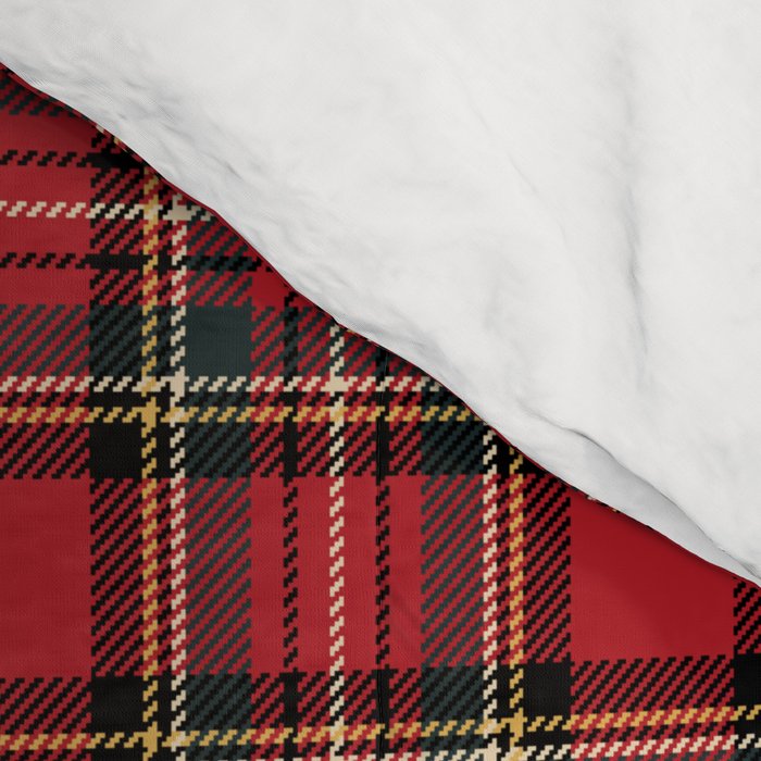 RED TARTAN â Royal Stewart inspired | Collection : Plaid âs not dead â Classic Punk Prints Comforter Gallery Image 4
