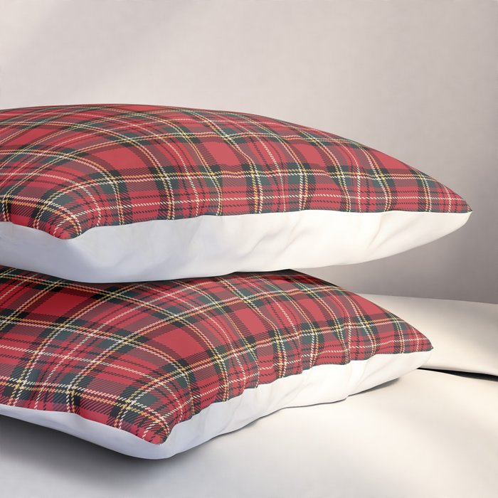 RED TARTAN â Royal Stewart inspired | Collection : Plaid âs not dead â Classic Punk Prints Pillow Sham Gallery Image 3