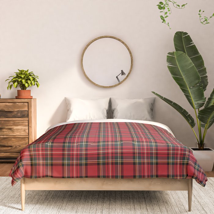 RED TARTAN â Royal Stewart inspired | Collection : Plaid âs not dead â Classic Punk Prints Comforter Gallery Image 3