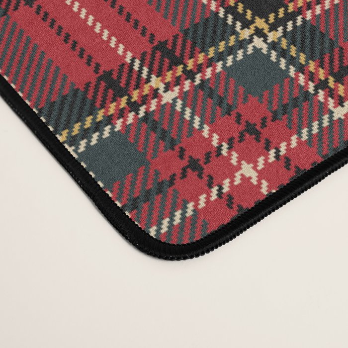 RED TARTAN â Royal Stewart inspired | Collection : Plaid âs not dead â Classic Punk Prints Desk Mat Gallery Image 4