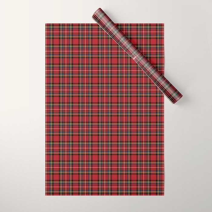 RED TARTAN â Royal Stewart inspired | Collection : Plaid âs not dead â Classic Punk Prints Wrapping Paper Gallery Image 1