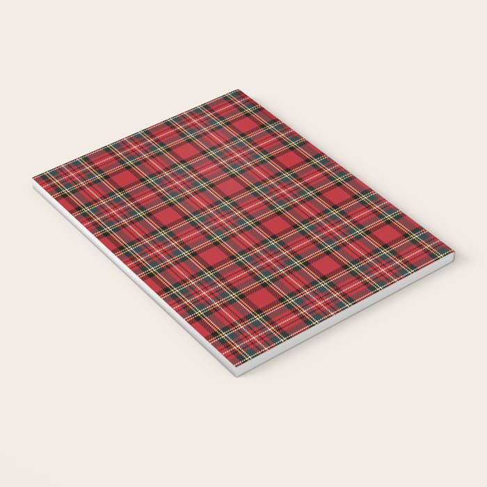 RED TARTAN â Royal Stewart inspired | Collection : Plaid âs not dead â Classic Punk Prints Notebook Gallery Image 3