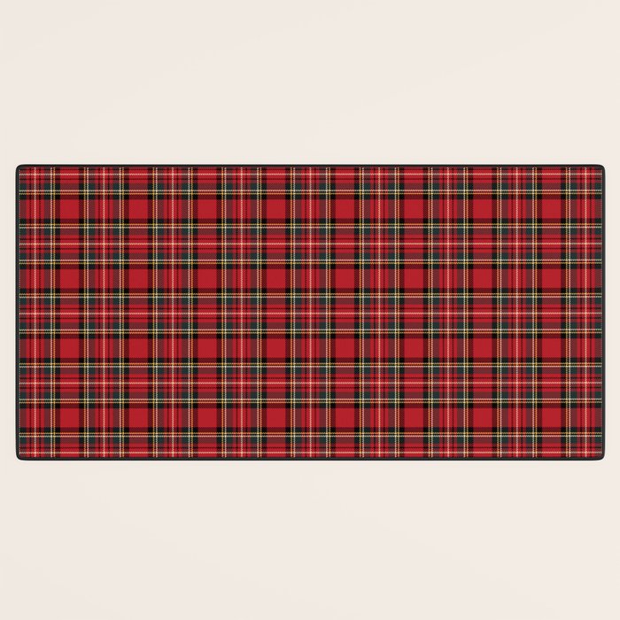 RED TARTAN â Royal Stewart inspired | Collection : Plaid âs not dead â Classic Punk Prints Desk Mat Gallery Image 3