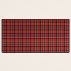 RED TARTAN â Royal Stewart inspired | Collection : Plaid âs not dead â Classic Punk Prints Desk Mat Gallery Image 3