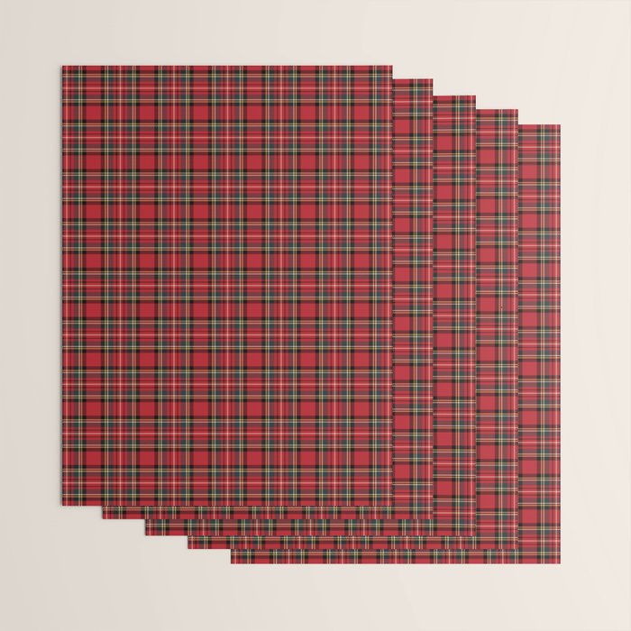 RED TARTAN â Royal Stewart inspired | Collection : Plaid âs not dead â Classic Punk Prints Wrapping Paper Gallery Image 3