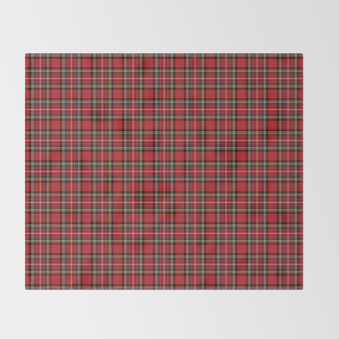 RED TARTAN â Royal Stewart inspired | Collection : Plaid âs not dead â Classic Punk Prints Throw Blanket Gallery Image 2