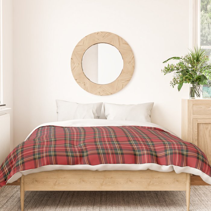 RED TARTAN â Royal Stewart inspired | Collection : Plaid âs not dead â Classic Punk Prints Duvet Cover Gallery Image 3