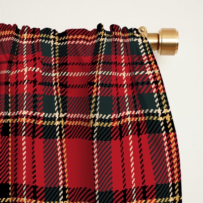 RED TARTAN â Royal Stewart inspired | Collection : Plaid âs not dead â Classic Punk Prints Window Curtain Gallery Image 2