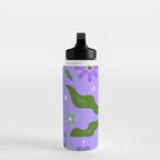 Violet Green Spring Flowers Water Bottle Gallery Image 3