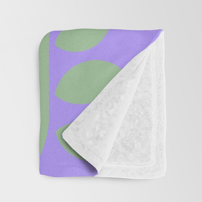 Violet Green Spring Flowers Throw Blanket Gallery Image 3