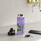 Violet Green Spring Flowers Water Bottle Gallery Image 4