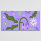 Violet Green Spring Flowers Desk Mat Gallery Image 3