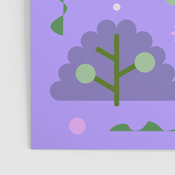 Violet Green Spring Flowers Poster Gallery Image 3