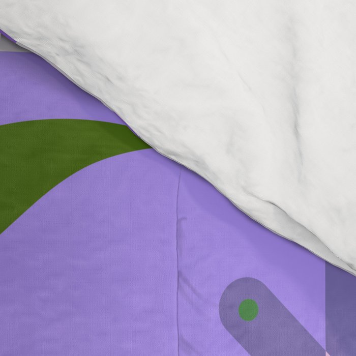Violet Green Spring Flowers Comforter Gallery Image 4