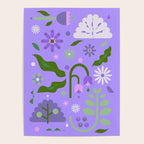 Violet Green Spring Flowers Poster Gallery Image 4