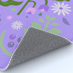 Violet Green Spring Flowers Rug Gallery Image 4