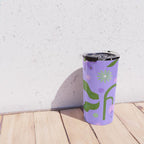 Violet Green Spring Flowers Travel Mug Gallery Image 4