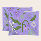 Violet Green Spring Flowers Placemat Gallery Image 1