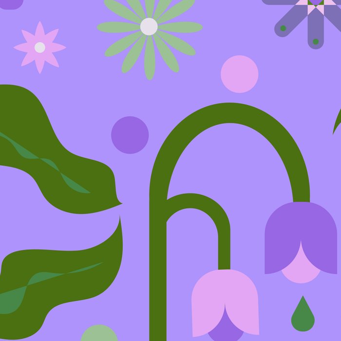 Violet Green Spring Flowers Coffee Mug Gallery Image 2