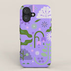 Violet Green Spring Flowers iPhone Case Gallery Image 1