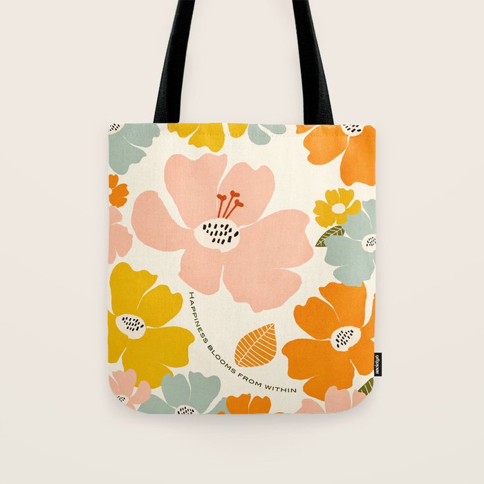 Happiness blooms Tote Bag Gallery Image 1