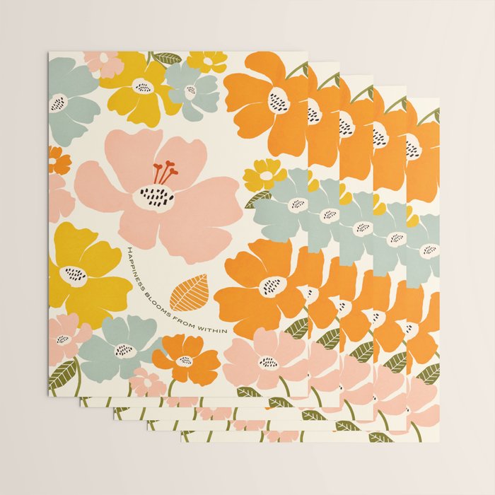 Happiness blooms Wrapping Paper Gallery Image 3