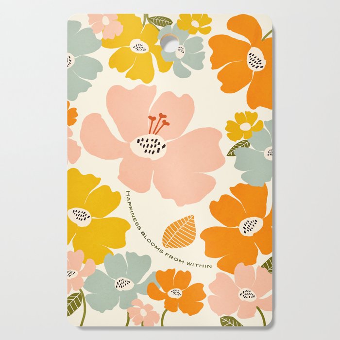 Happiness blooms Cutting Board Gallery Image 1