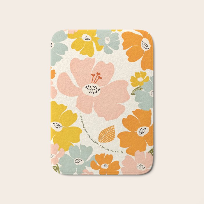 Happiness blooms Bath Mat Gallery Image 1