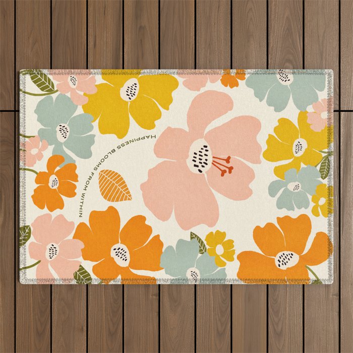 Happiness blooms Outdoor Rug Gallery Image 1