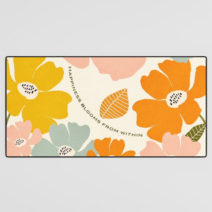 Happiness blooms Desk Mat Gallery Image 3