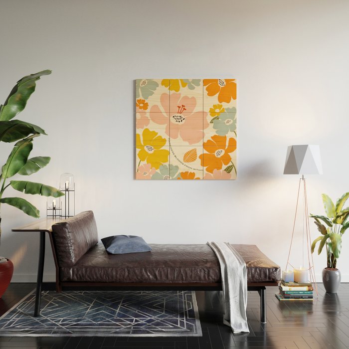 Happiness blooms Wood Wall Art Gallery Image 2