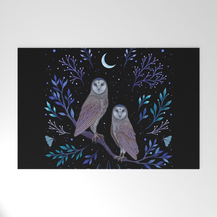 Owls in the Moonlight Welcome Mat Gallery Image 1
