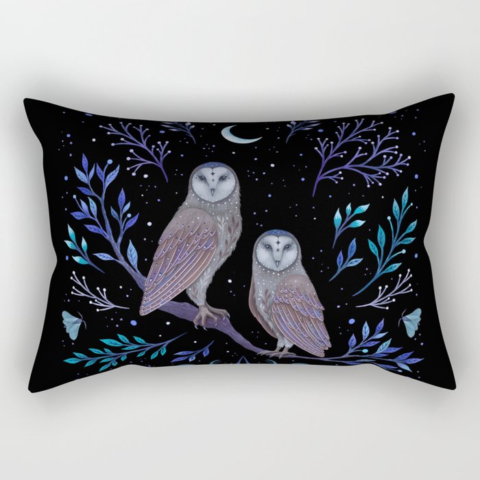 Owls in the Moonlight Rectangular Pillow Gallery Image 1