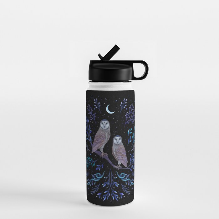 Owls in the Moonlight Water Bottle Gallery Image 1