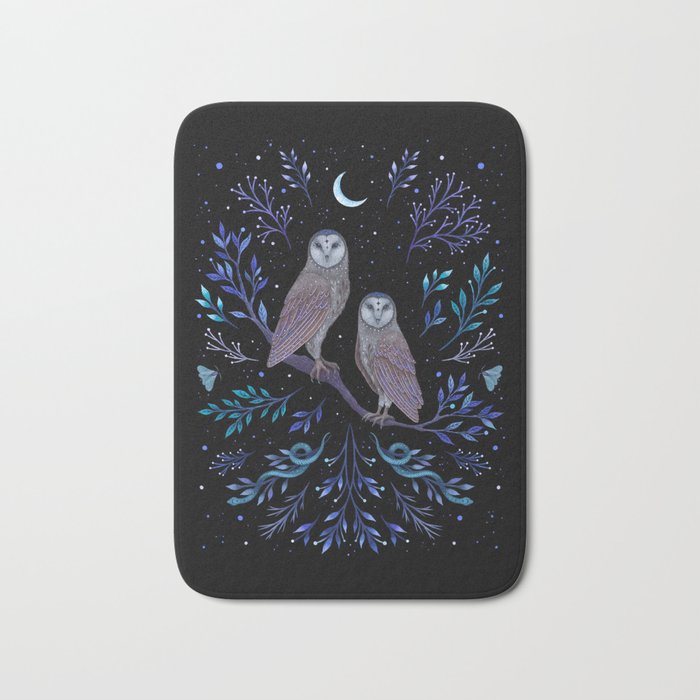 Owls in the Moonlight Bath Mat Gallery Image 1