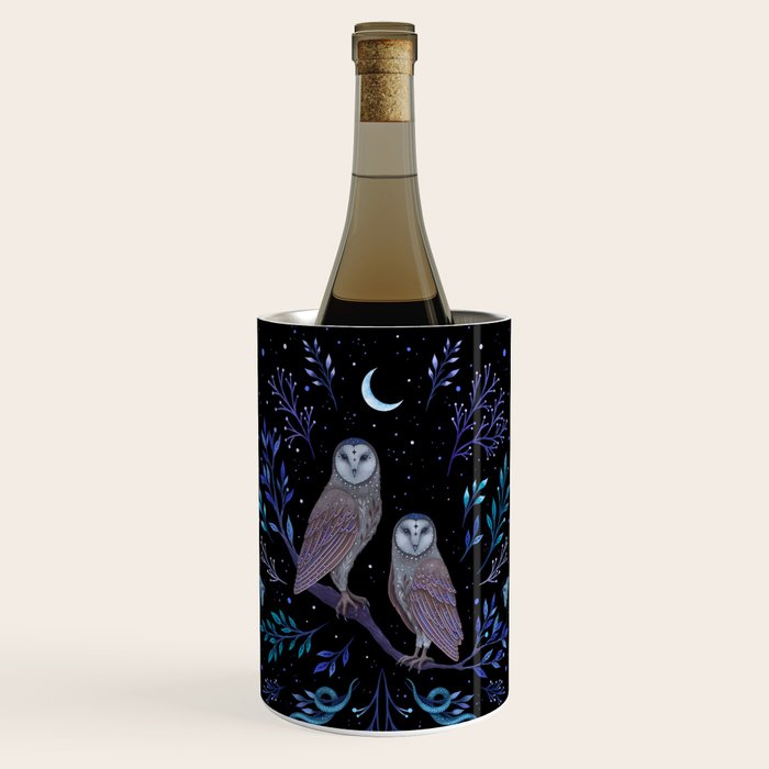 Owls in the Moonlight Wine Chiller Gallery Image 1
