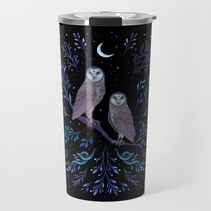 Owls in the Moonlight Travel Mug Gallery Image 1