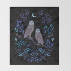 Owls in the Moonlight Throw Blanket Gallery Image 2