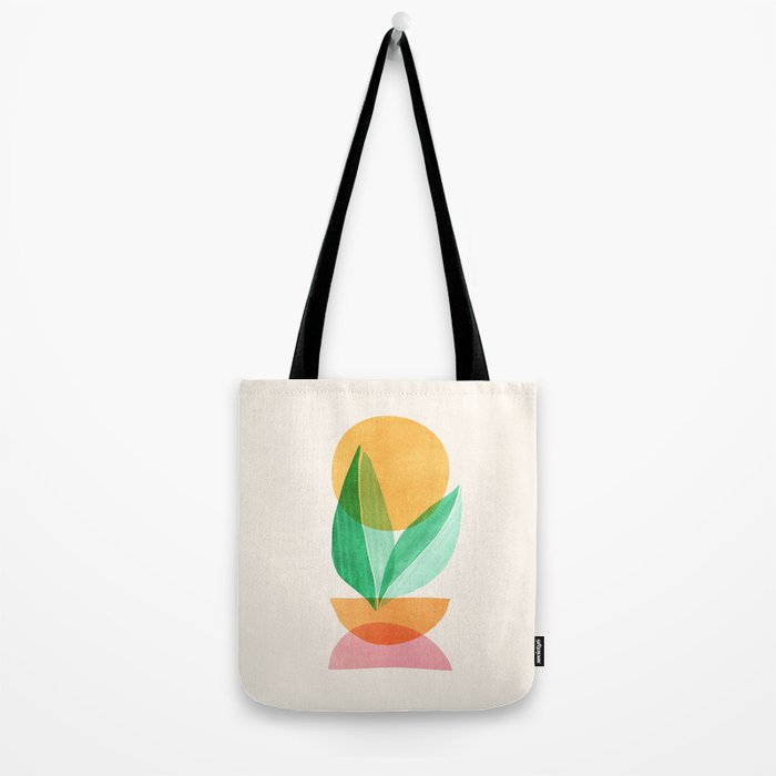 Summer Stack Abstract Plant Illustration Tote Bag Gallery Image 2