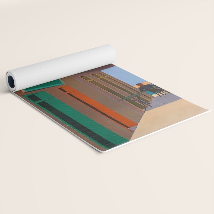 Greece Midcentury Modern Vintage Travel Poster Minimal Style Yoga Mat Gallery Image 2