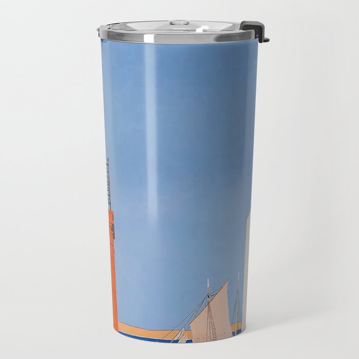 Greece Midcentury Modern Vintage Travel Poster Minimal Style Travel Mug Gallery Image 2