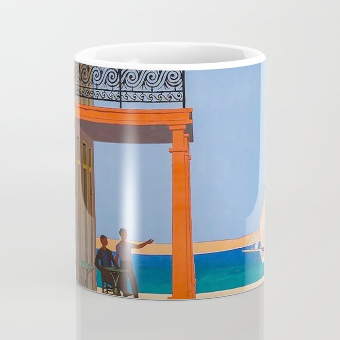 Greece Midcentury Modern Vintage Travel Poster Minimal Style Coffee Mug Gallery Image 4