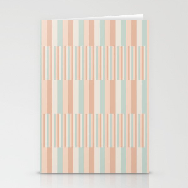 Mixed Stripes Pattern VI Soft Pastel Stationery Card Gallery Image 2