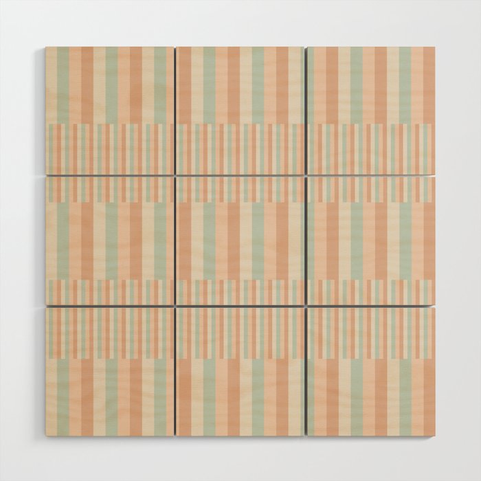 Mixed Stripes Pattern VI Soft Pastel Wood Wall Art Gallery Image 1