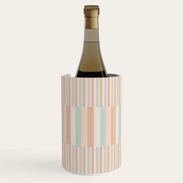 Mixed Stripes Pattern VI Soft Pastel Wine Chiller Gallery Image 2