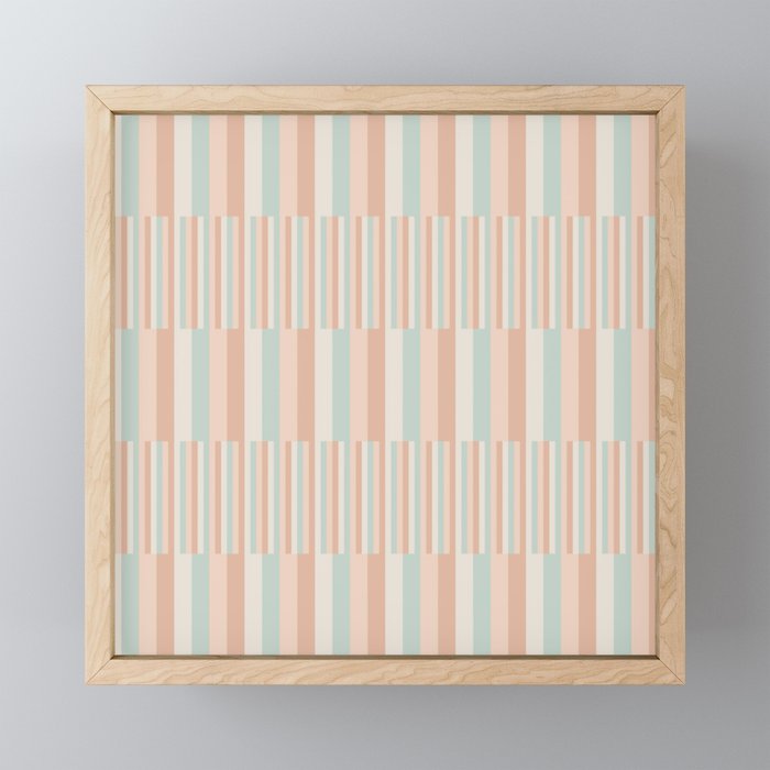 Mixed Stripes Pattern VI Soft Pastel Mini Art Print Gallery Image 1