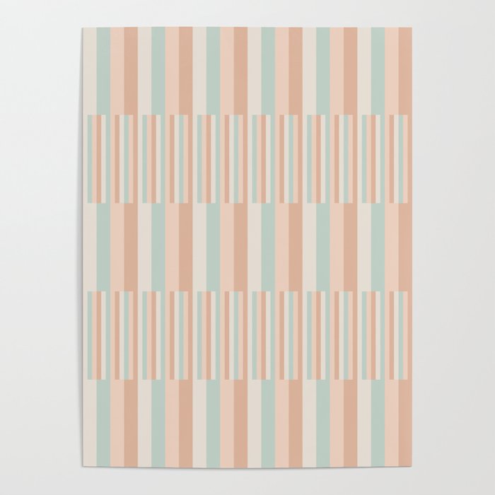 Mixed Stripes Pattern VI Soft Pastel Poster Gallery Image 4