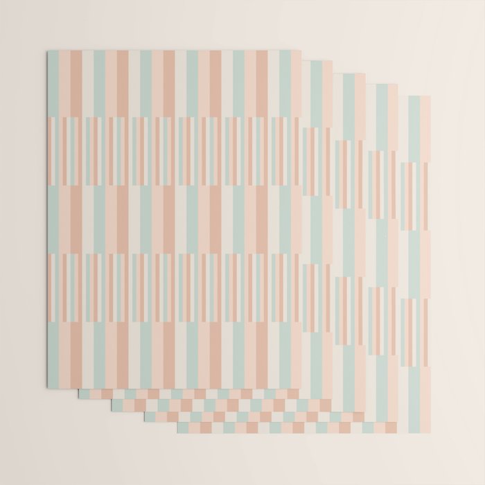 Mixed Stripes Pattern VI Soft Pastel Wrapping Paper Gallery Image 3